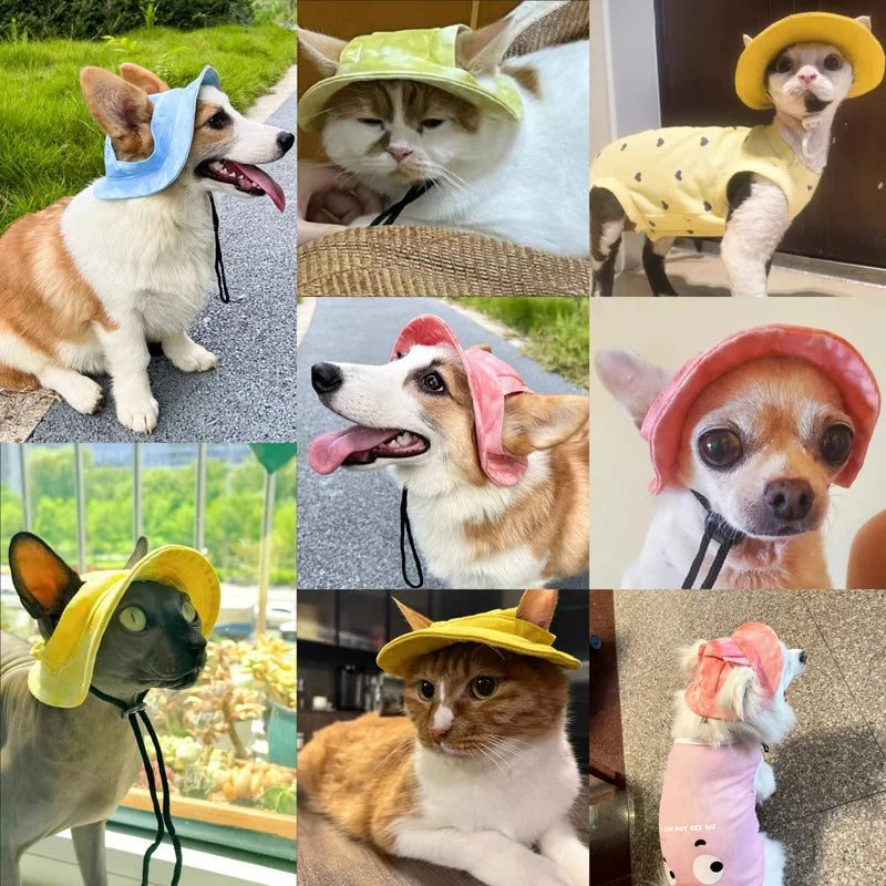 Comfy Pet Sun Hat with Ear Holes